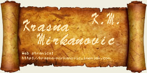 Krasna Mirkanović vizit kartica